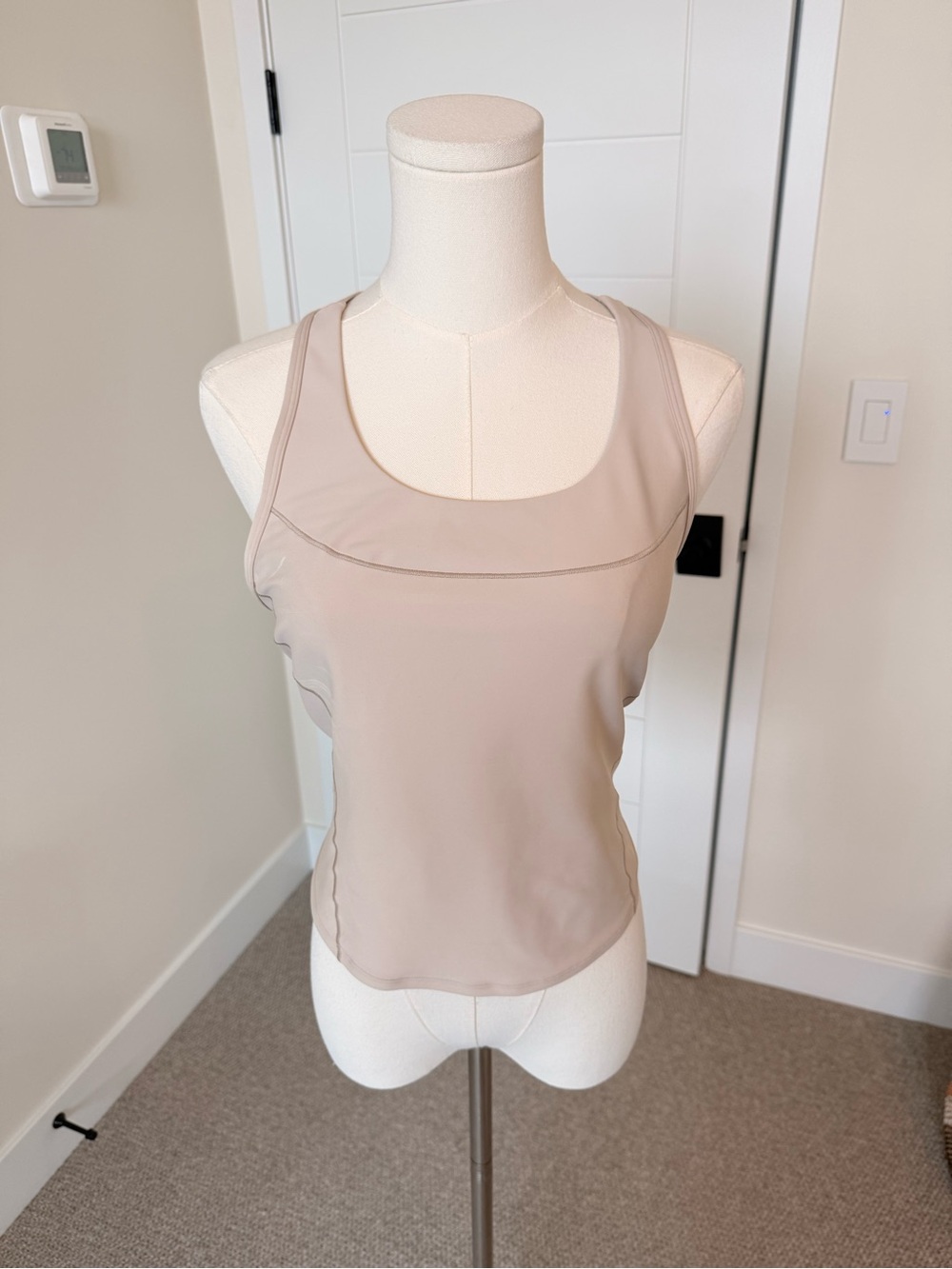 Athleta Nude Tank Top - Light Taupe Athletic Scoop Neck